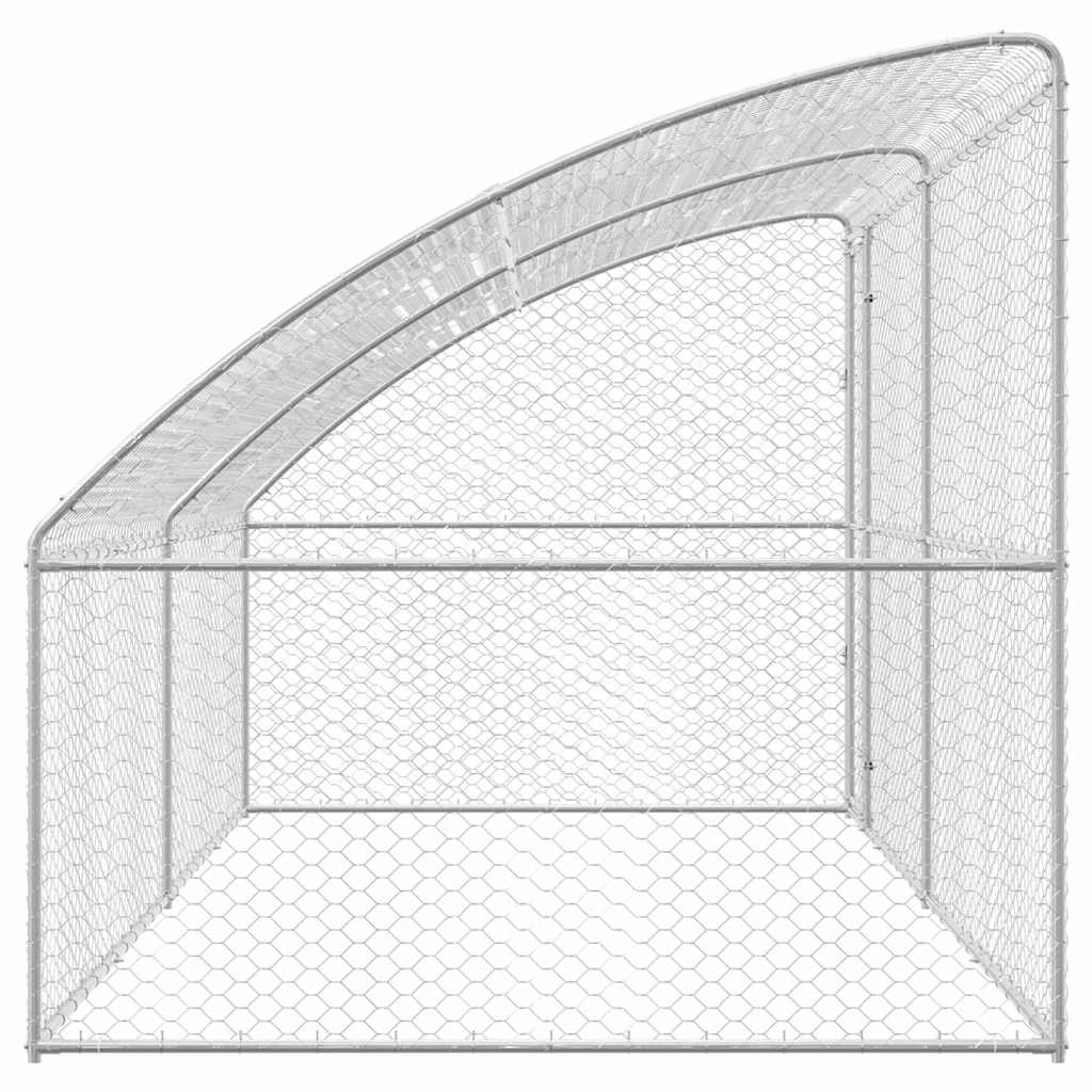 Hundehus 2 stk. Sølv 4 x 2 x 2 m Galvaniseret stål