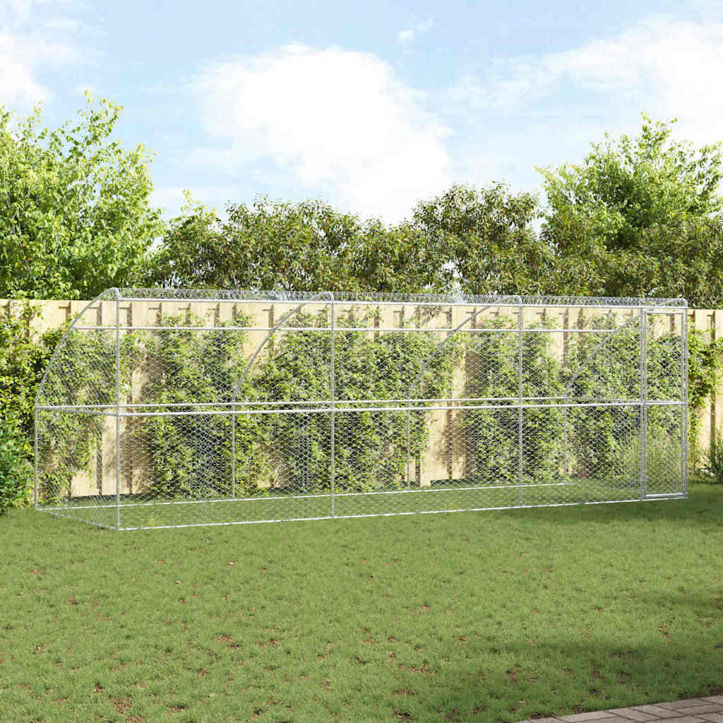 Hundehus 3 stk. Sølv 6 x 2 x 2 m Galvaniseret stål