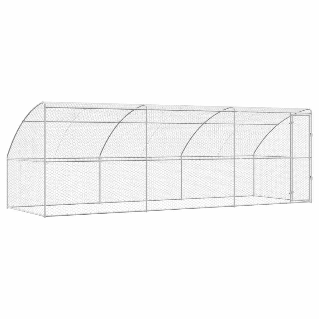 Hundehus 3 stk. Sølv 6 x 2 x 2 m Galvaniseret stål