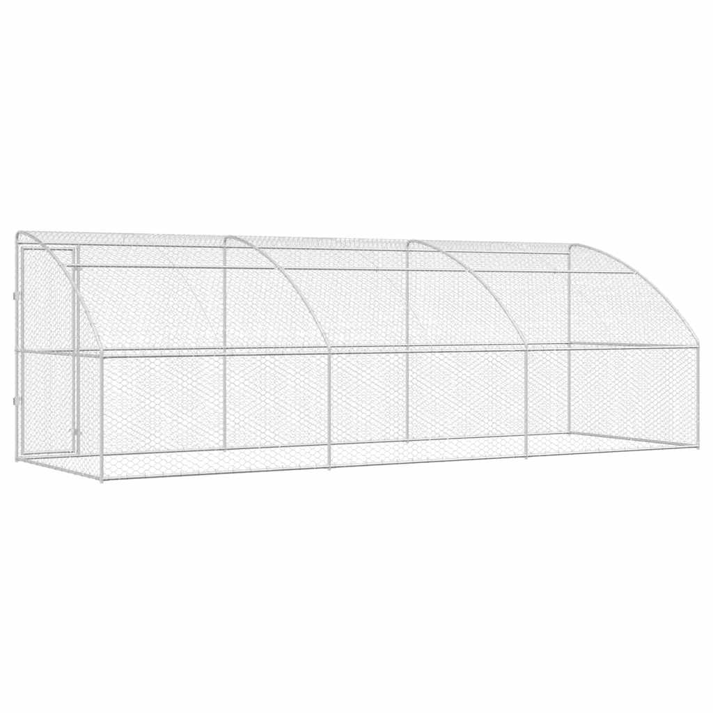 Hundehus 3 stk. Sølv 6 x 2 x 2 m Galvaniseret stål