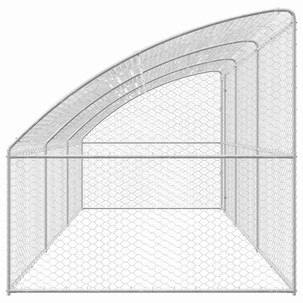 Hundehus 3 stk. Sølv 6 x 2 x 2 m Galvaniseret stål