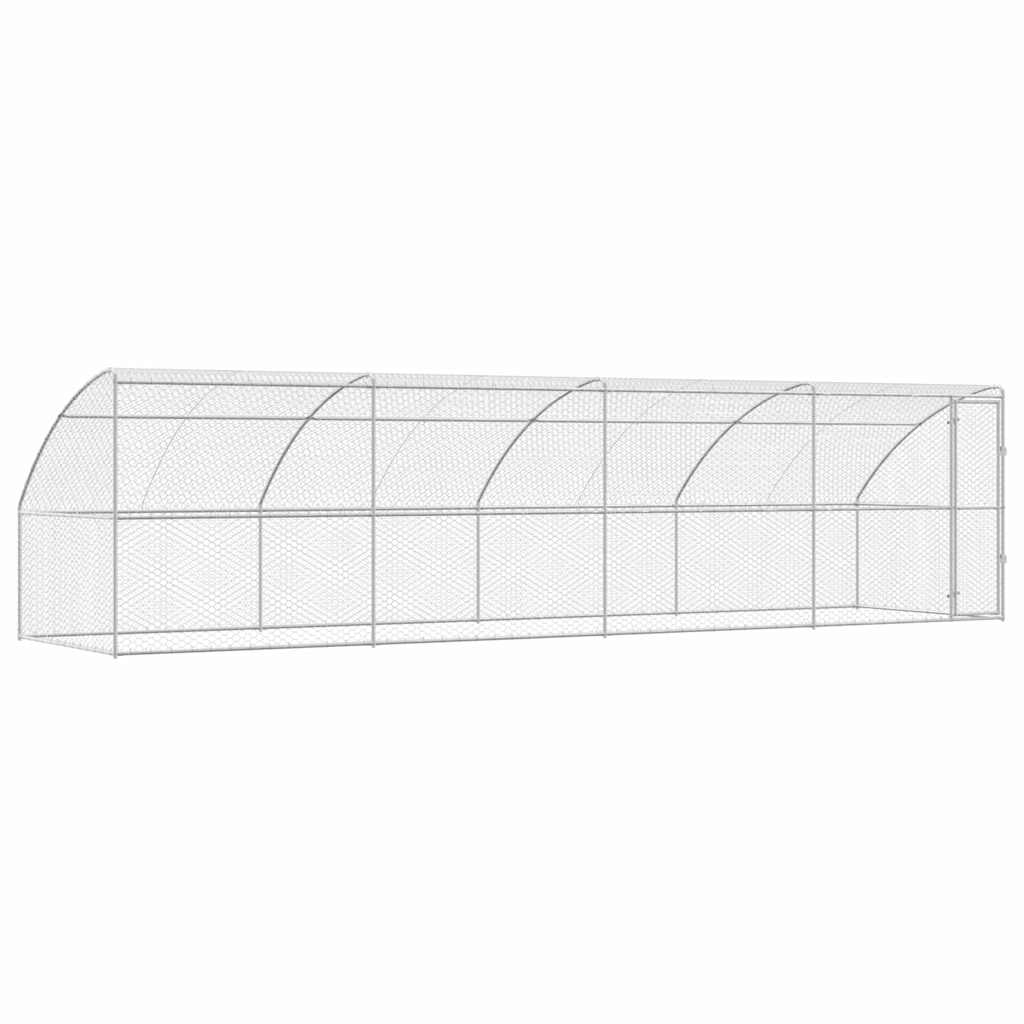 Hundehus 4 stk. Sølv 8 x 2 x 2 m Galvaniseret stål
