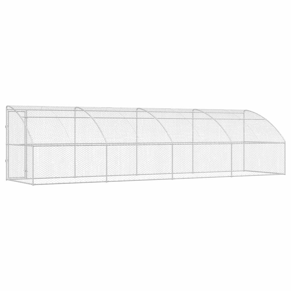 Hundehus 4 stk. Sølv 8 x 2 x 2 m Galvaniseret stål