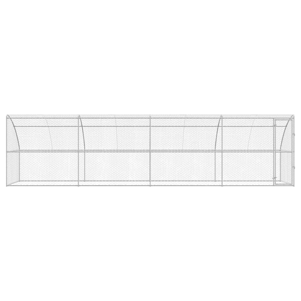 Hundehus 4 stk. Sølv 8 x 2 x 2 m Galvaniseret stål