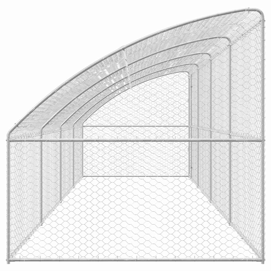 Hundehus 4 stk. Sølv 8 x 2 x 2 m Galvaniseret stål