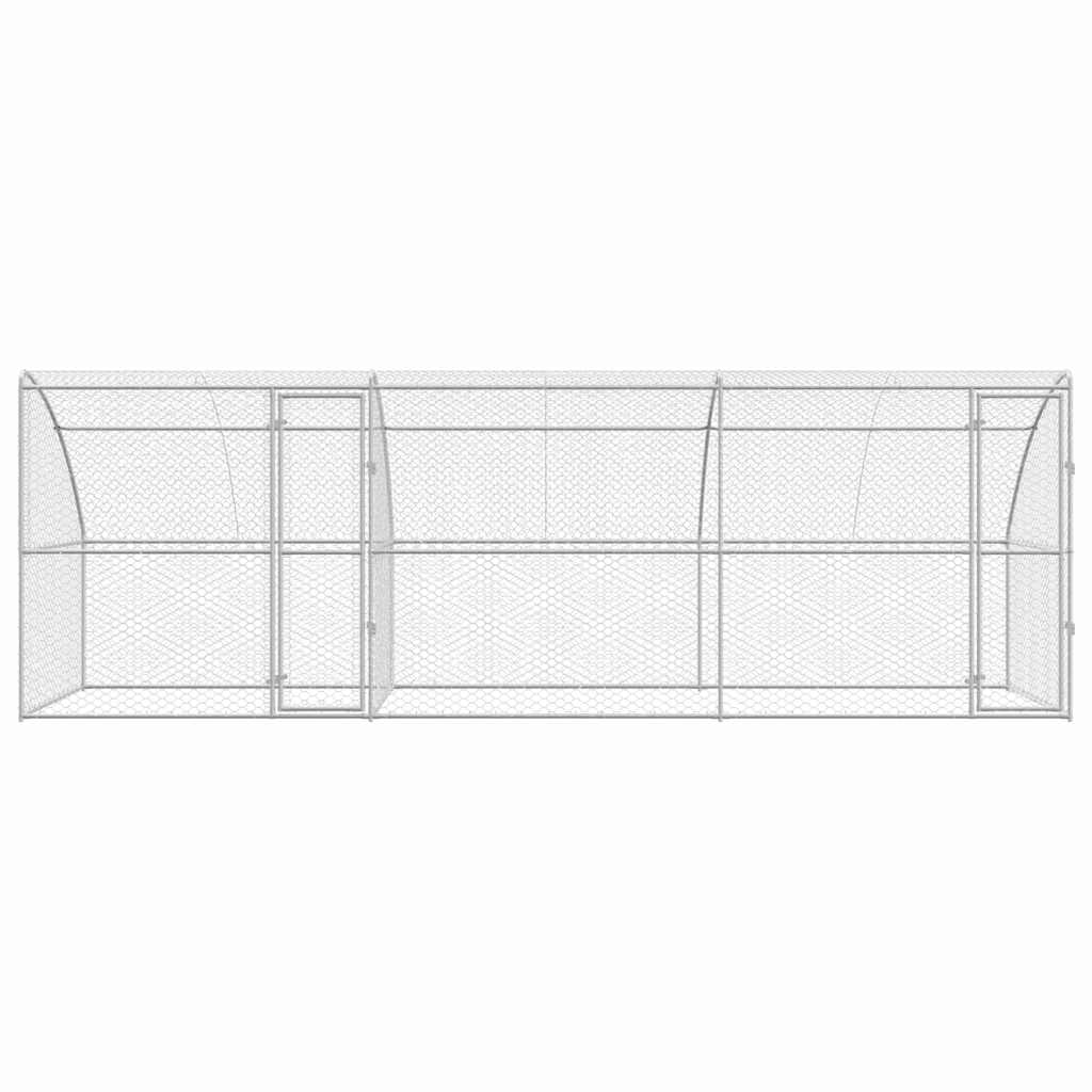 Hundehus 3 stk. Sølv 6 x 2 x 2 m Galvaniseret stål