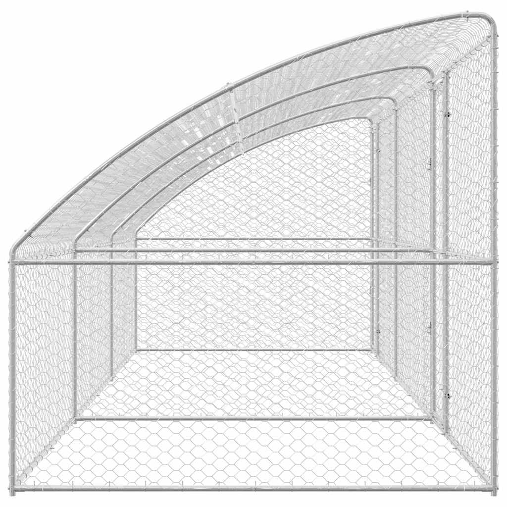 Hundehus 3 stk. Sølv 6 x 2 x 2 m Galvaniseret stål