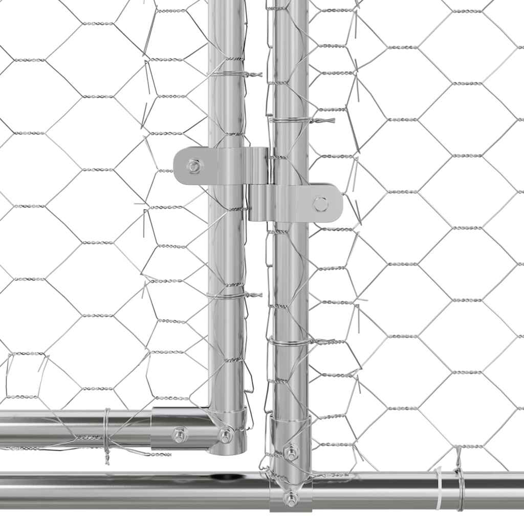 Hundehus 4 stk. Sølv 8 x 2 x 2 m Galvaniseret stål