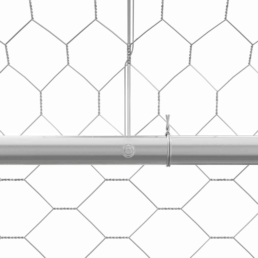 Hundehus 4 stk. Sølv 8 x 2 x 2 m Galvaniseret stål