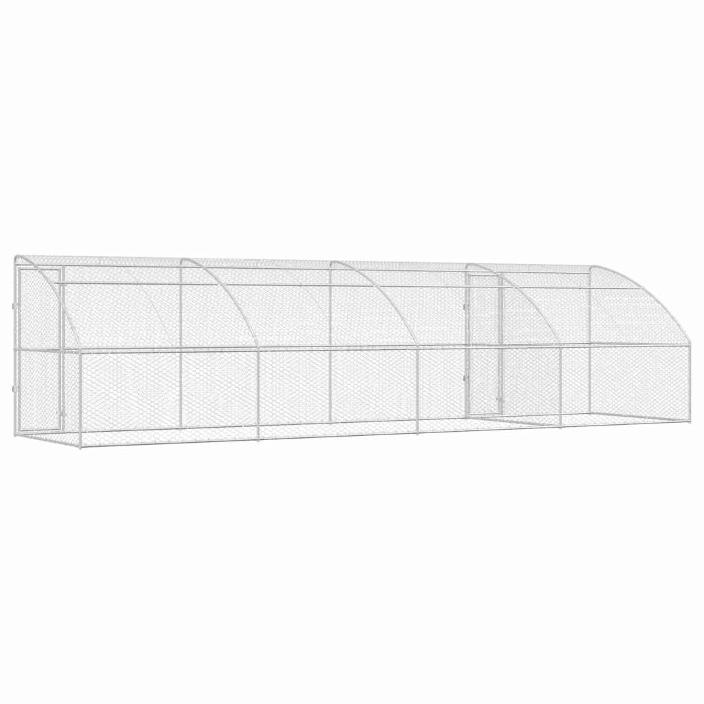Hundehus 4 stk. Sølv 8 x 2 x 2 m Galvaniseret stål
