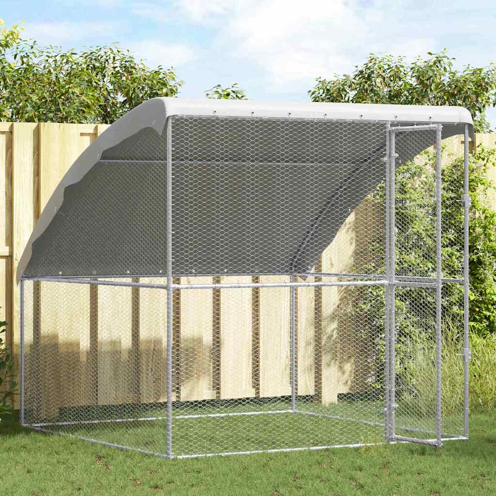 Hønsebur Sølv 2 x 2 x 2 m Galvaniseret stål