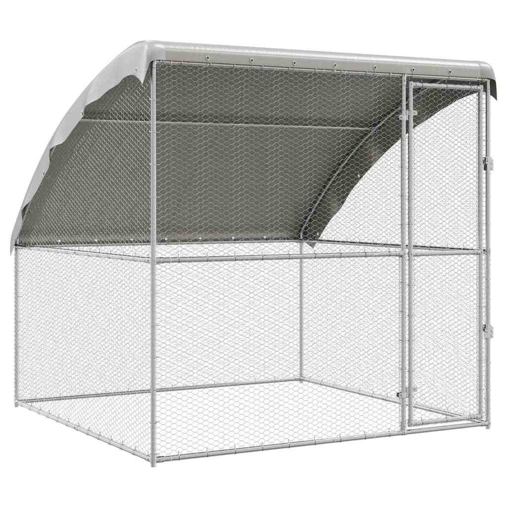 Hønsebur Sølv 2 x 2 x 2 m Galvaniseret stål