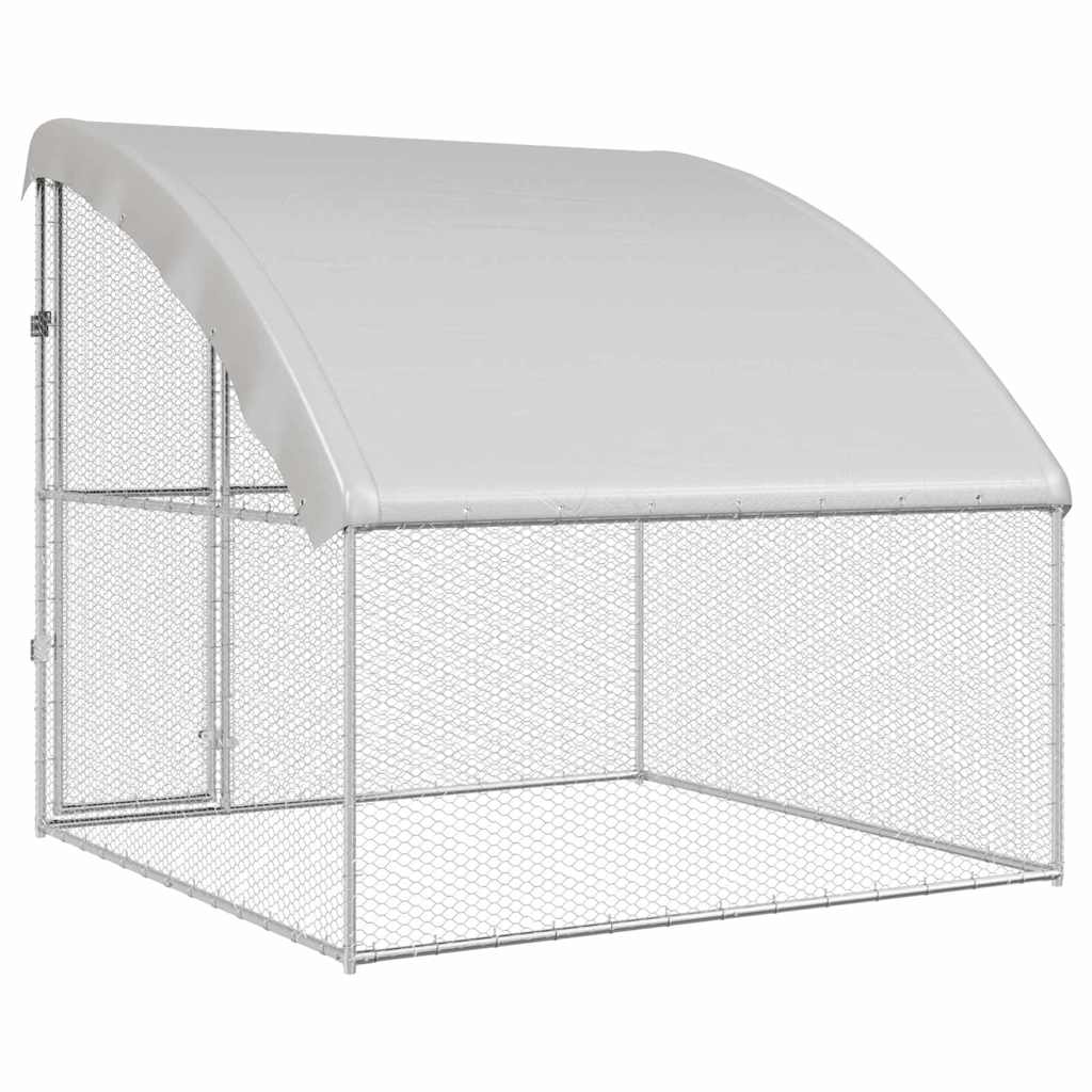 Hønsebur Sølv 2 x 2 x 2 m Galvaniseret stål