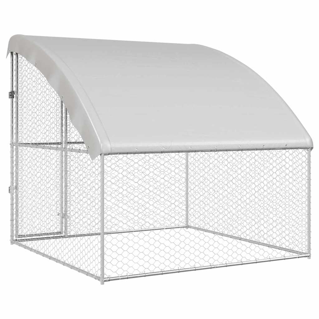 Hundehus Sølv 2 x 2 x 2 m Galvaniseret stål