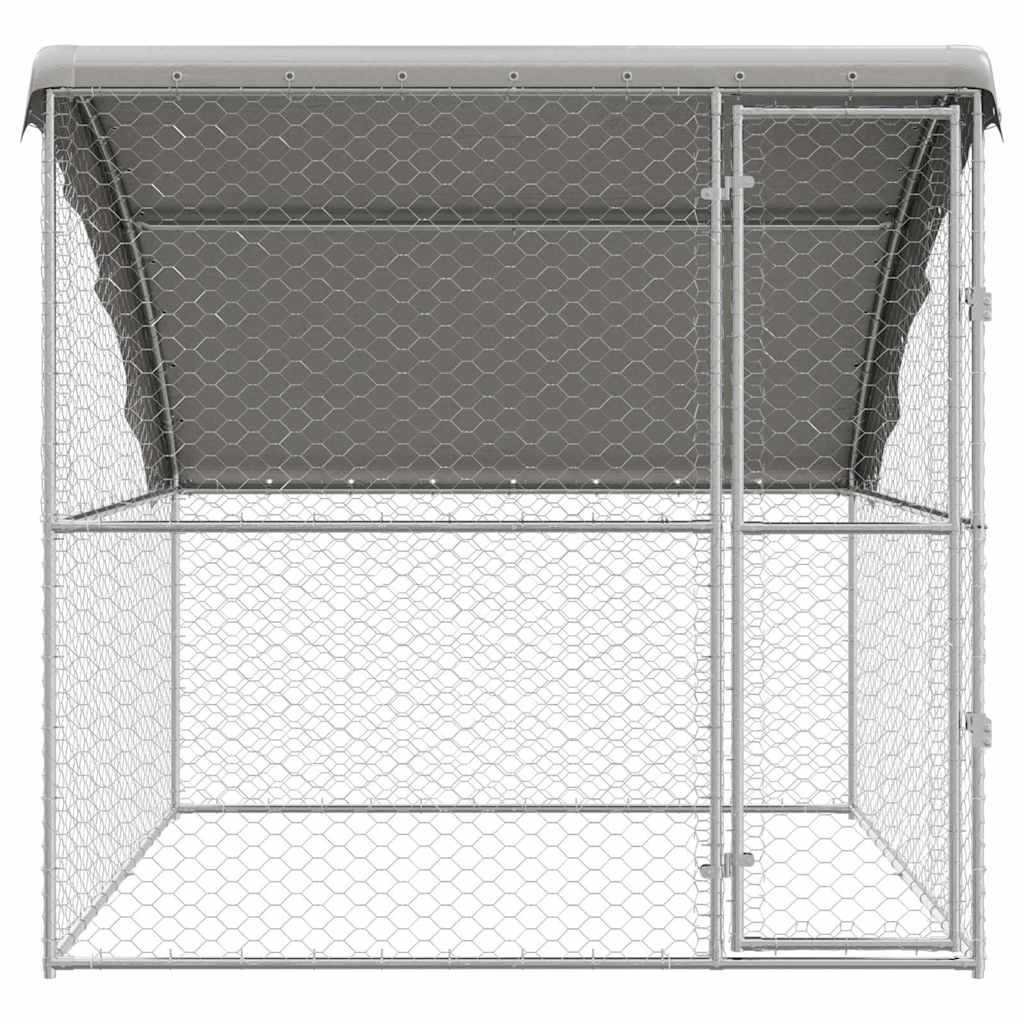 Hundehus Sølv 2 x 2 x 2 m Galvaniseret stål