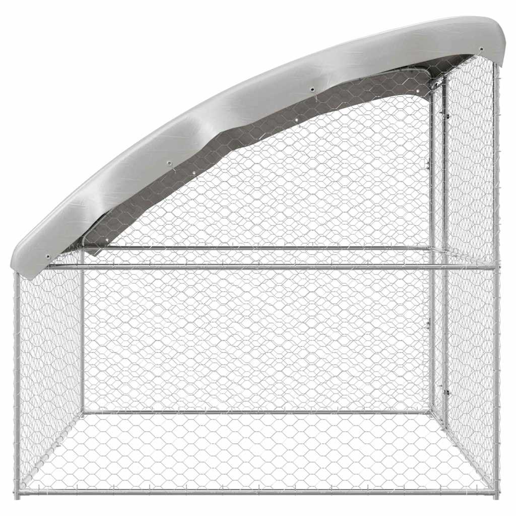 Hundehus Sølv 2 x 2 x 2 m Galvaniseret stål