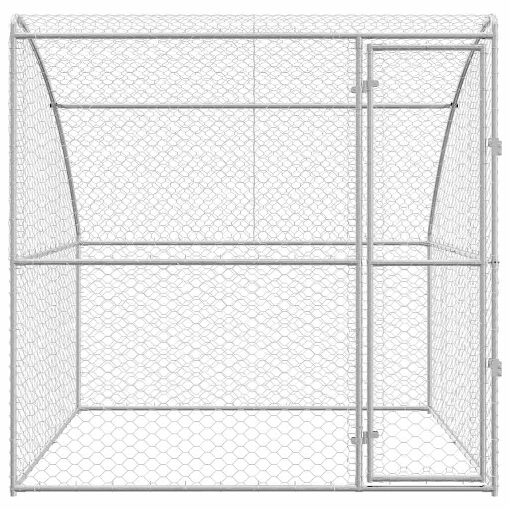 Hundehus Sølv 2 x 2 x 2 m Galvaniseret stål