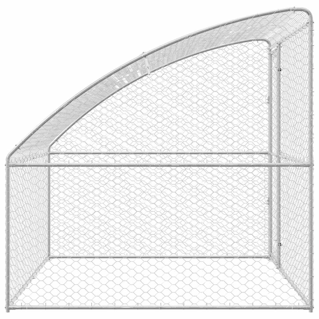 Hundehus Sølv 2 x 2 x 2 m Galvaniseret stål