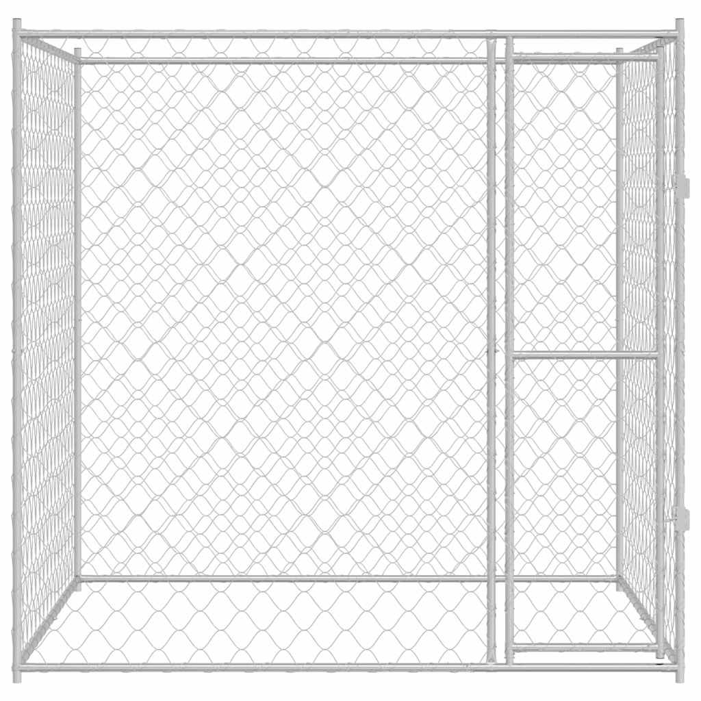 Hundebur Sølv 200 x 200 x 200 cm Galvaniseret stål