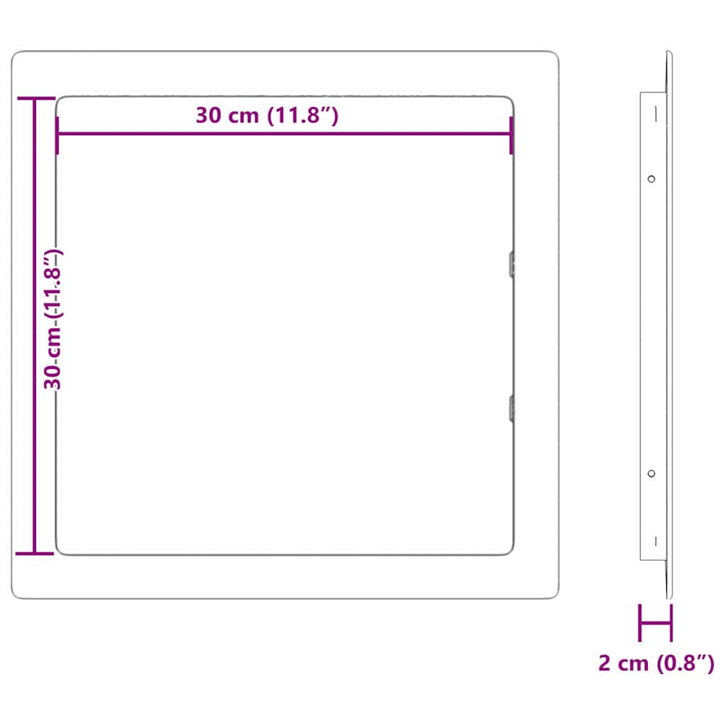 Adgangspaneler Hvid 30 x 30 cm ABS Plastik