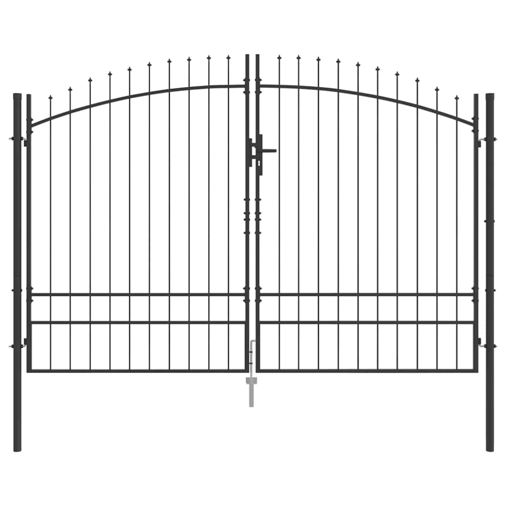 Dobbelt Port WOERDEN 299,5 x 249,5 cm Stål Grå Låses