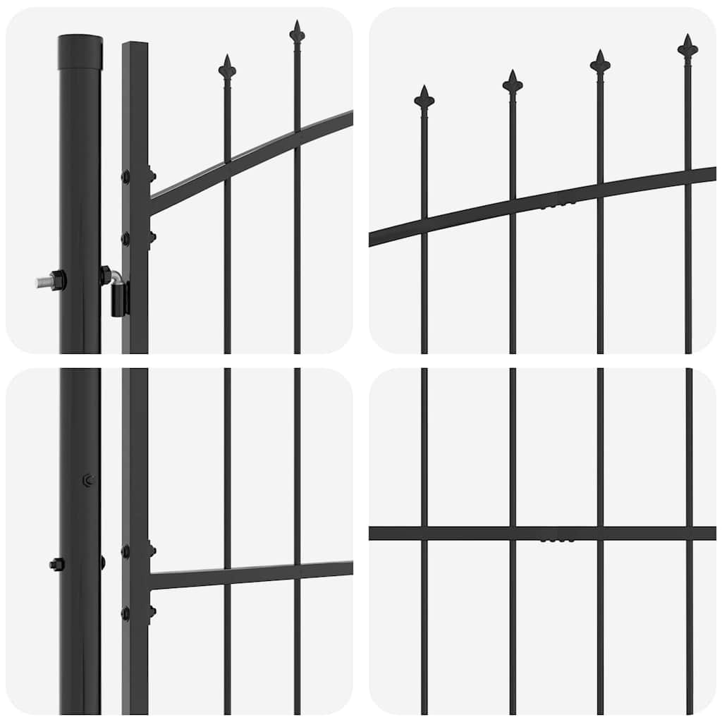 Dobbelt Port WOERDEN 400 x 249,5 cm Stål Grå Låses