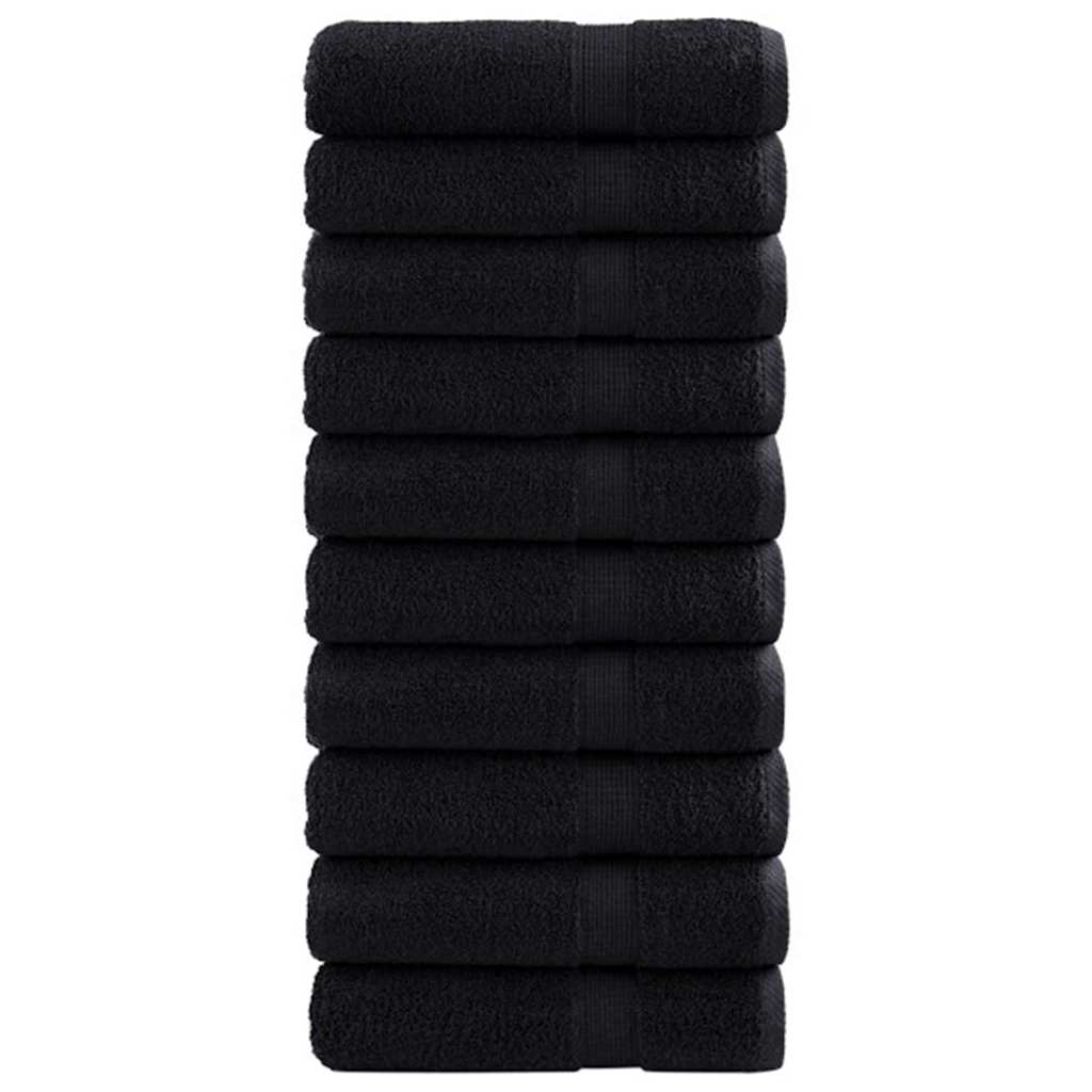 Gæstehåndklæde SOLUND 25 stk. Sort 100 x 150 cm 550 gsm