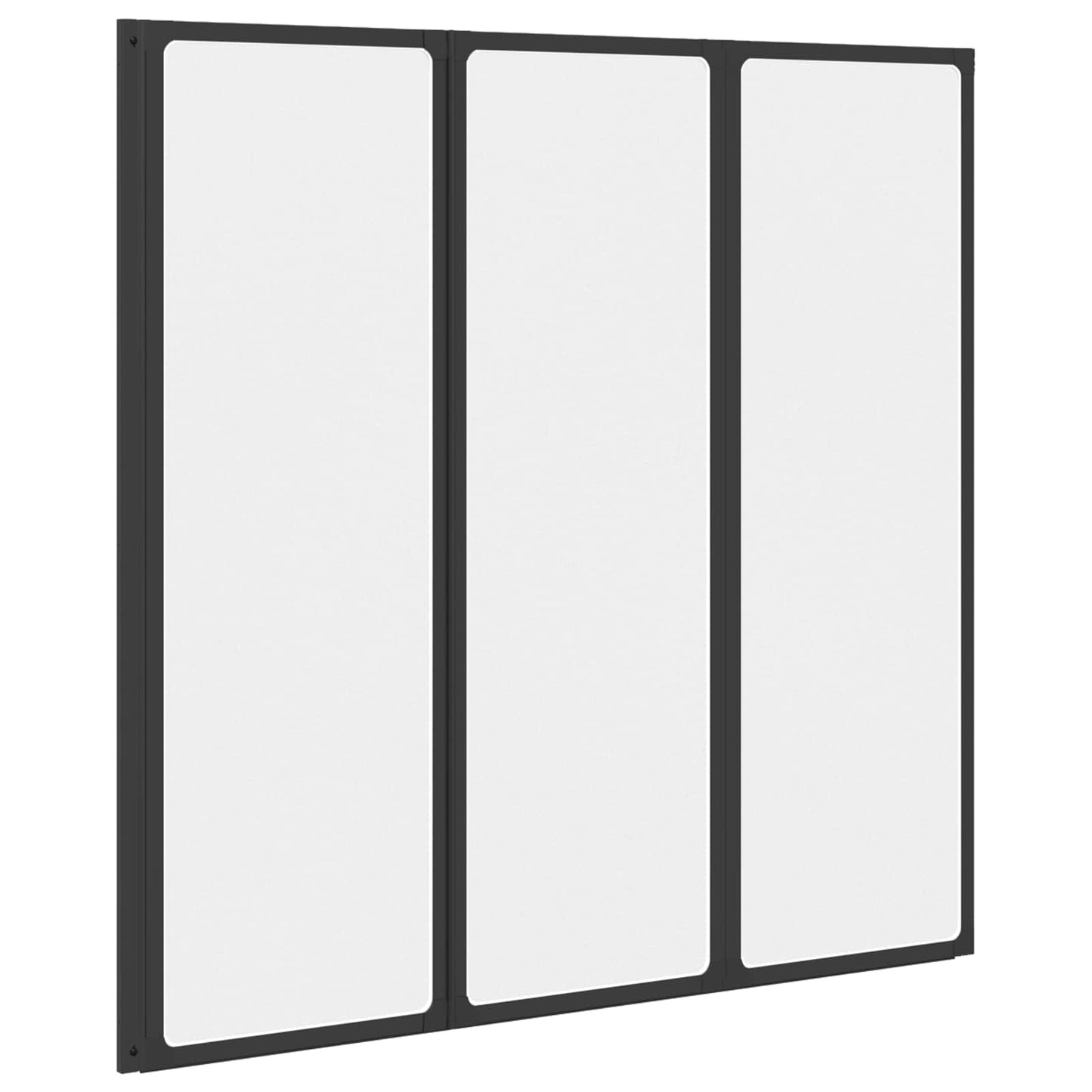 Brusevæg Sort 120 x 2 x 117 cm Aluminium og PP
