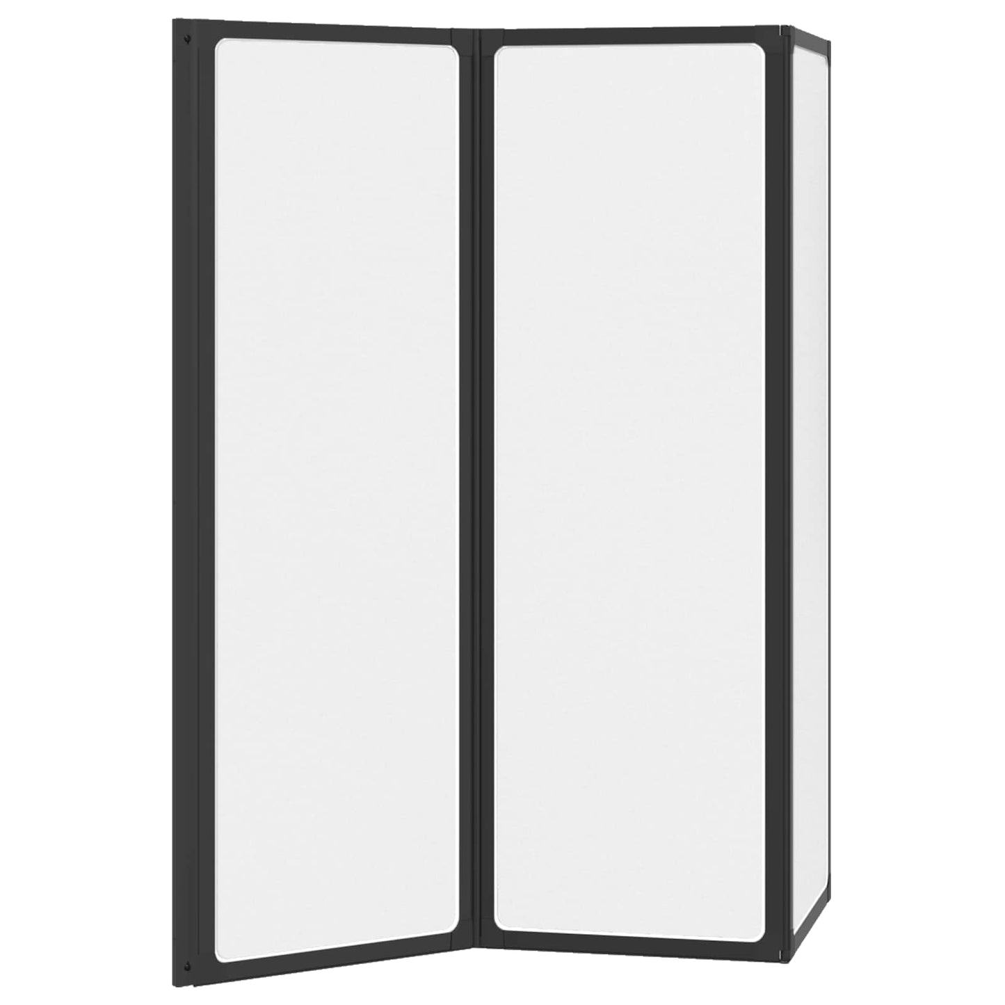 Brusevæg Sort 120 x 2 x 117 cm Aluminium og PP