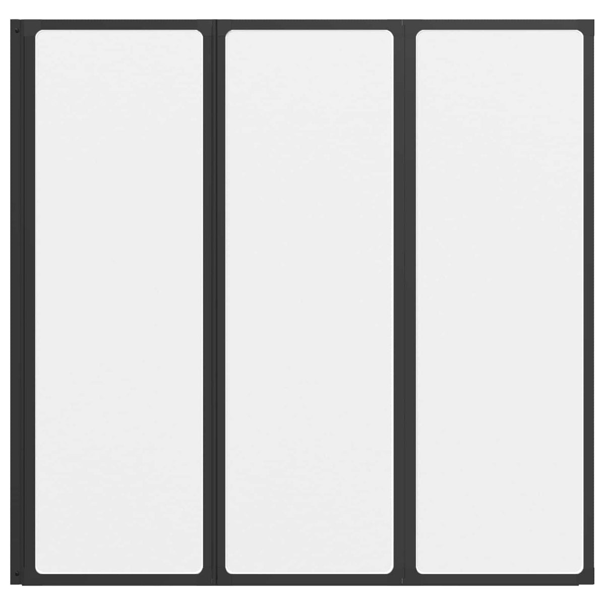 Brusevæg Sort 120 x 2 x 117 cm Aluminium og PP