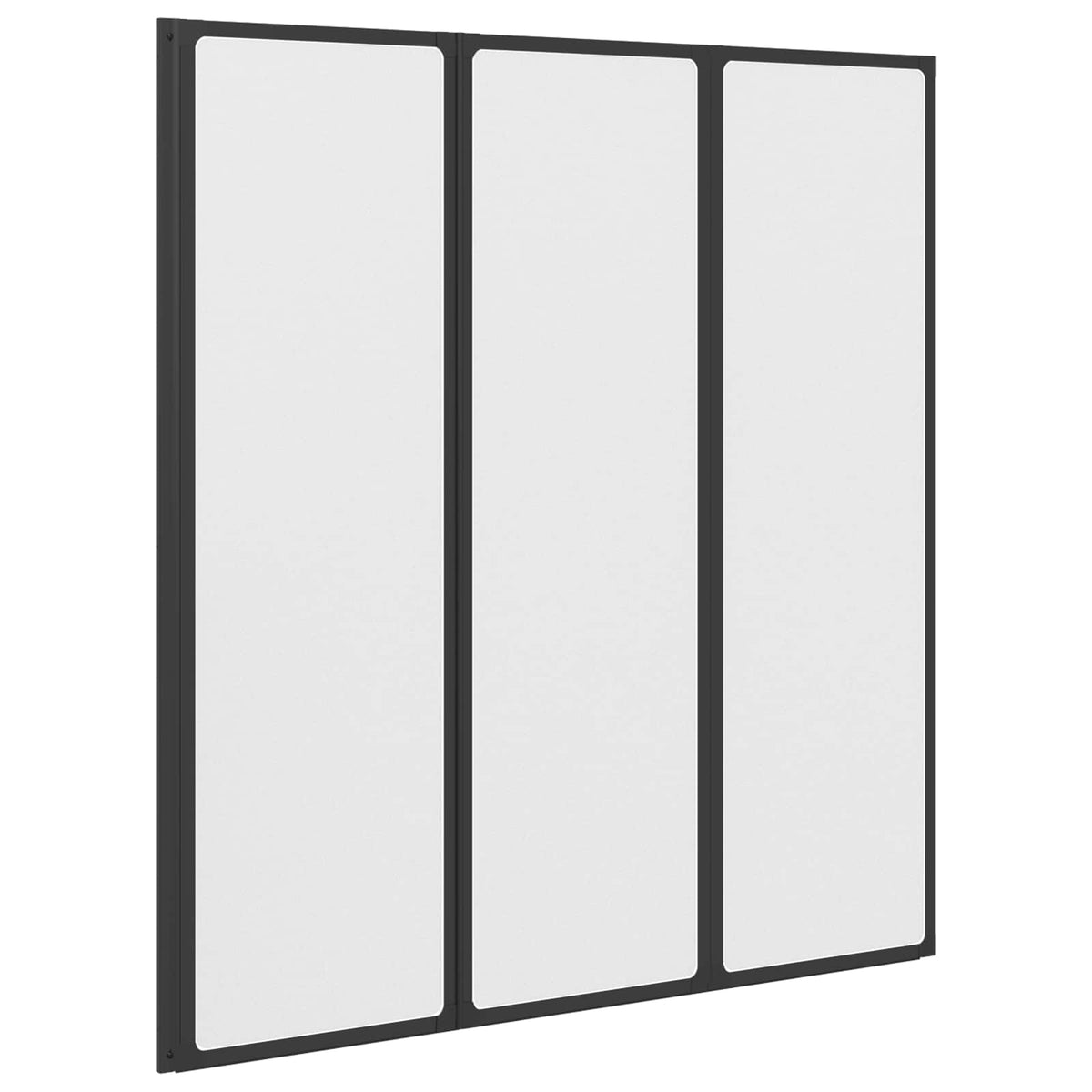 Brusevæg Sort 132 x 2 x 140 cm Aluminium og PP