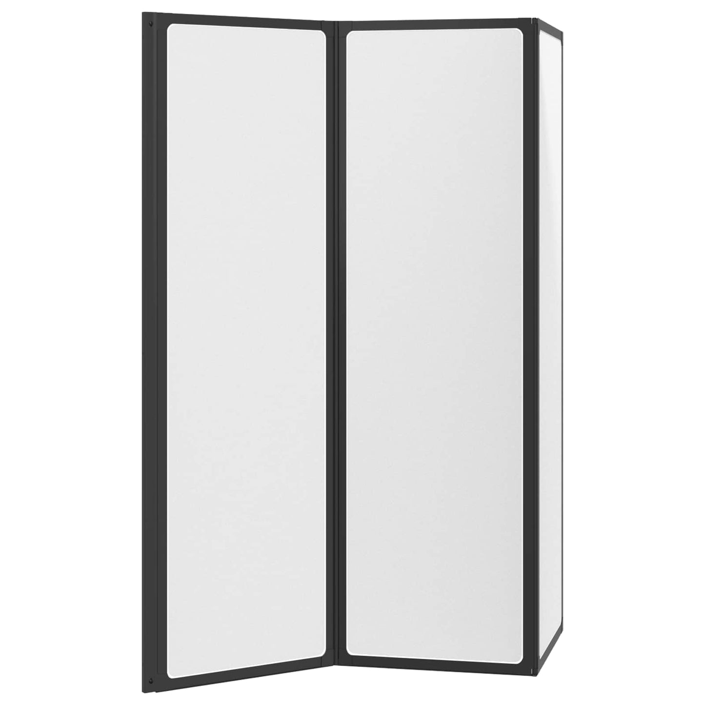 Brusevæg Sort 132 x 2 x 140 cm Aluminium og PP
