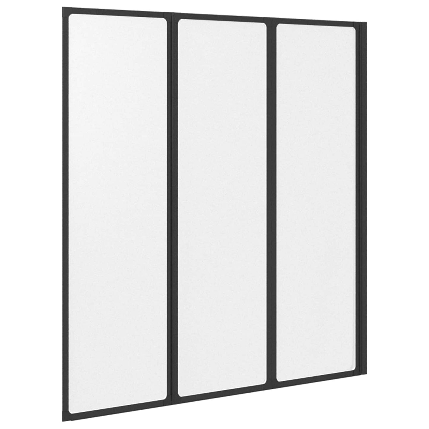 Brusevæg Sort 132 x 2 x 140 cm Aluminium og PP