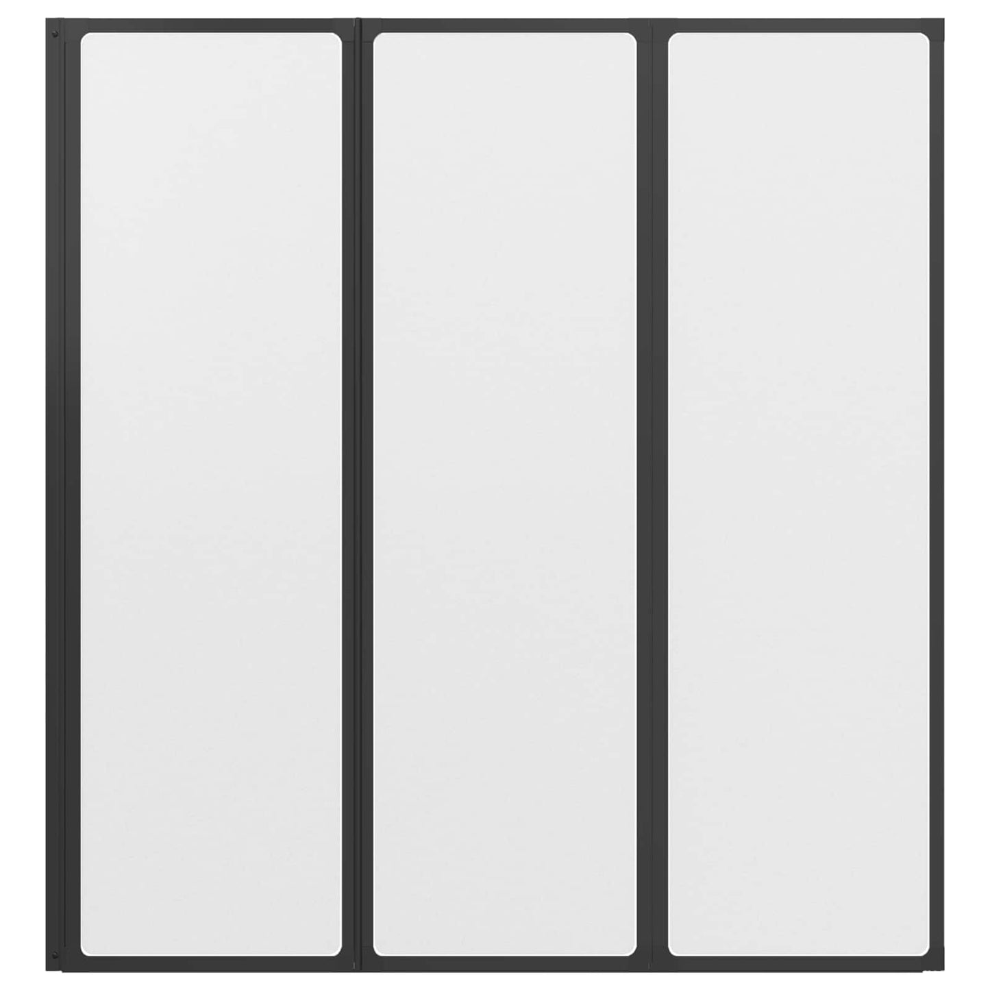 Brusevæg Sort 132 x 2 x 140 cm Aluminium og PP