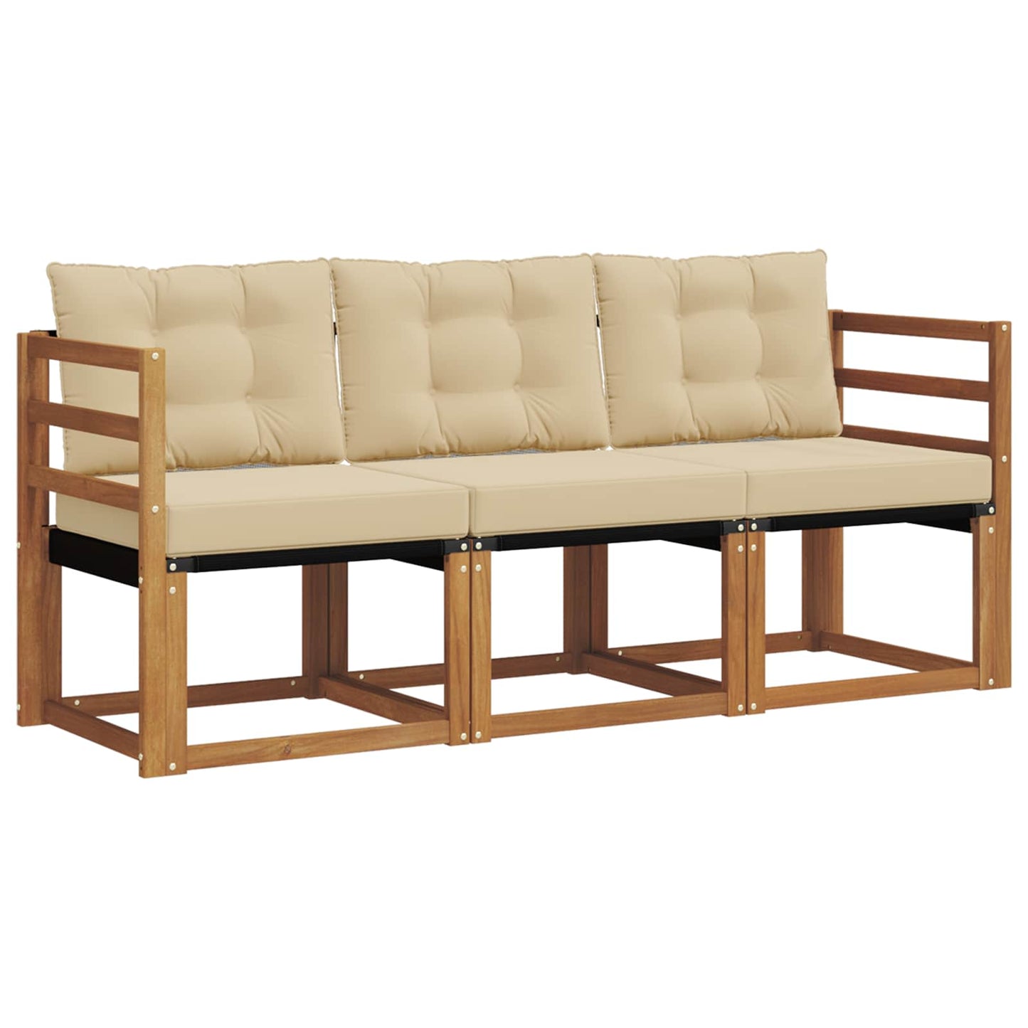 Udendørs sofagruppe 3 stk. Naturlig og Beige