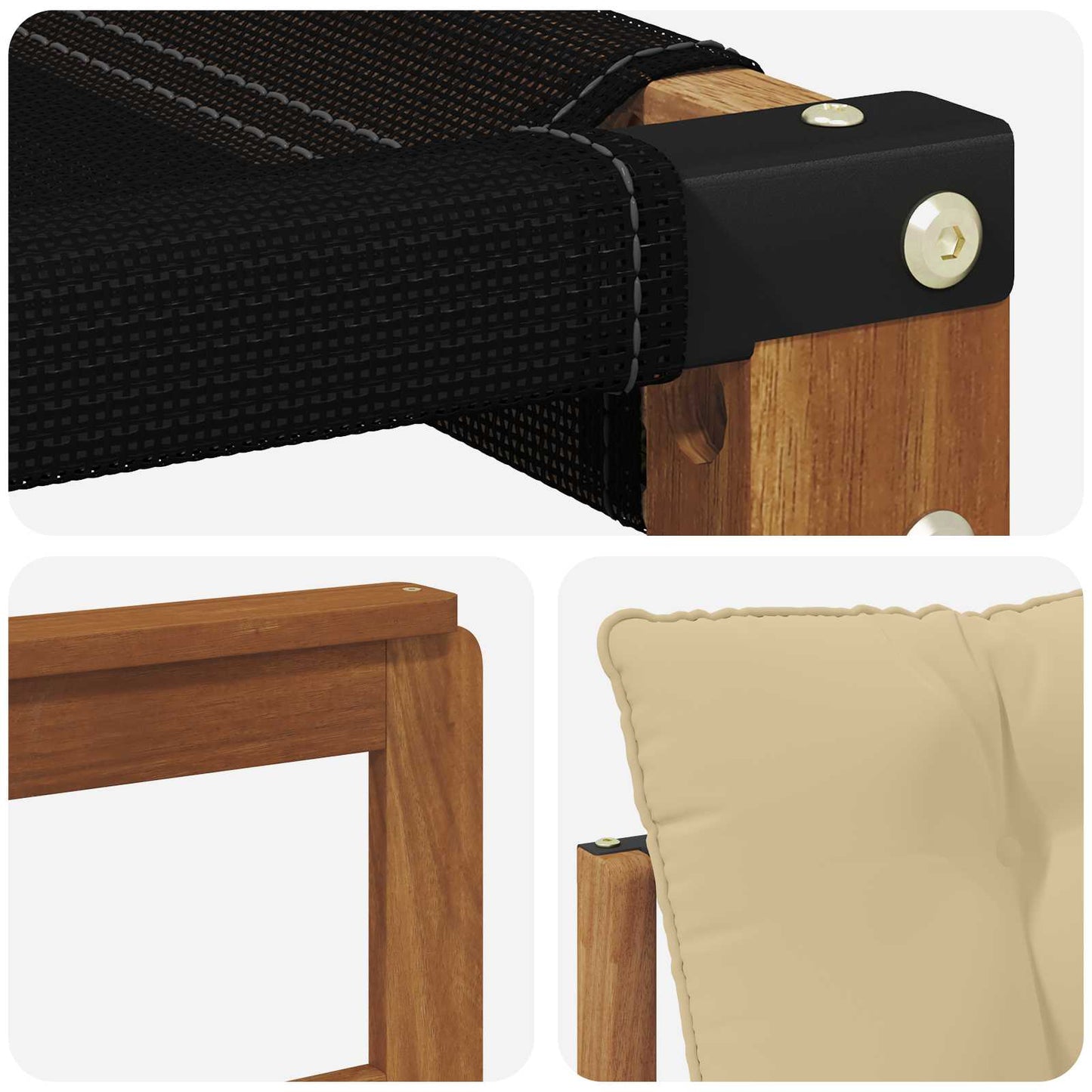 Udendørs sofagruppe 3 stk. Naturlig og Beige