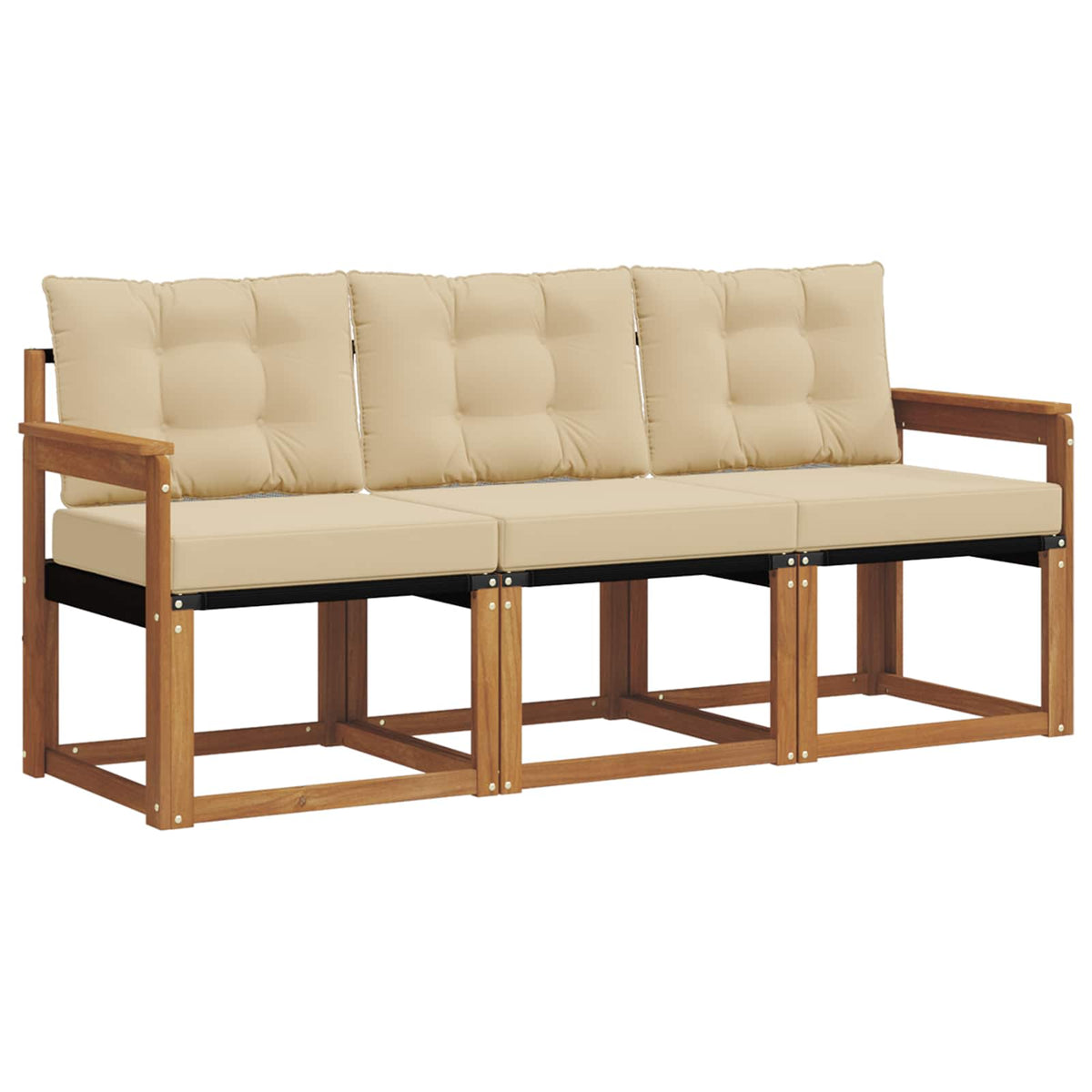 Udendørs sofagruppe 3 stk. Naturlig og Beige