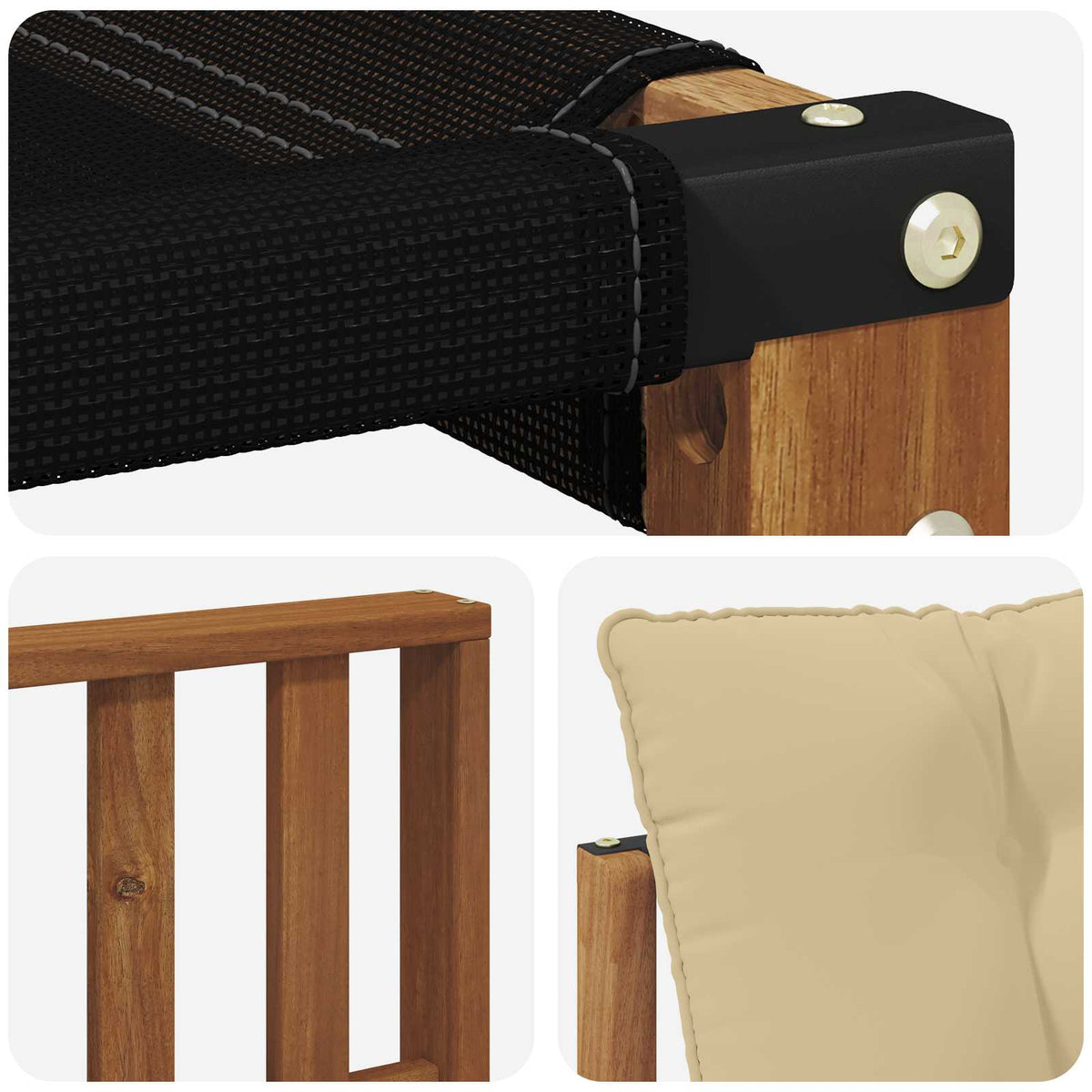 Udendørs sofagruppe 3 stk. Naturlig og Beige