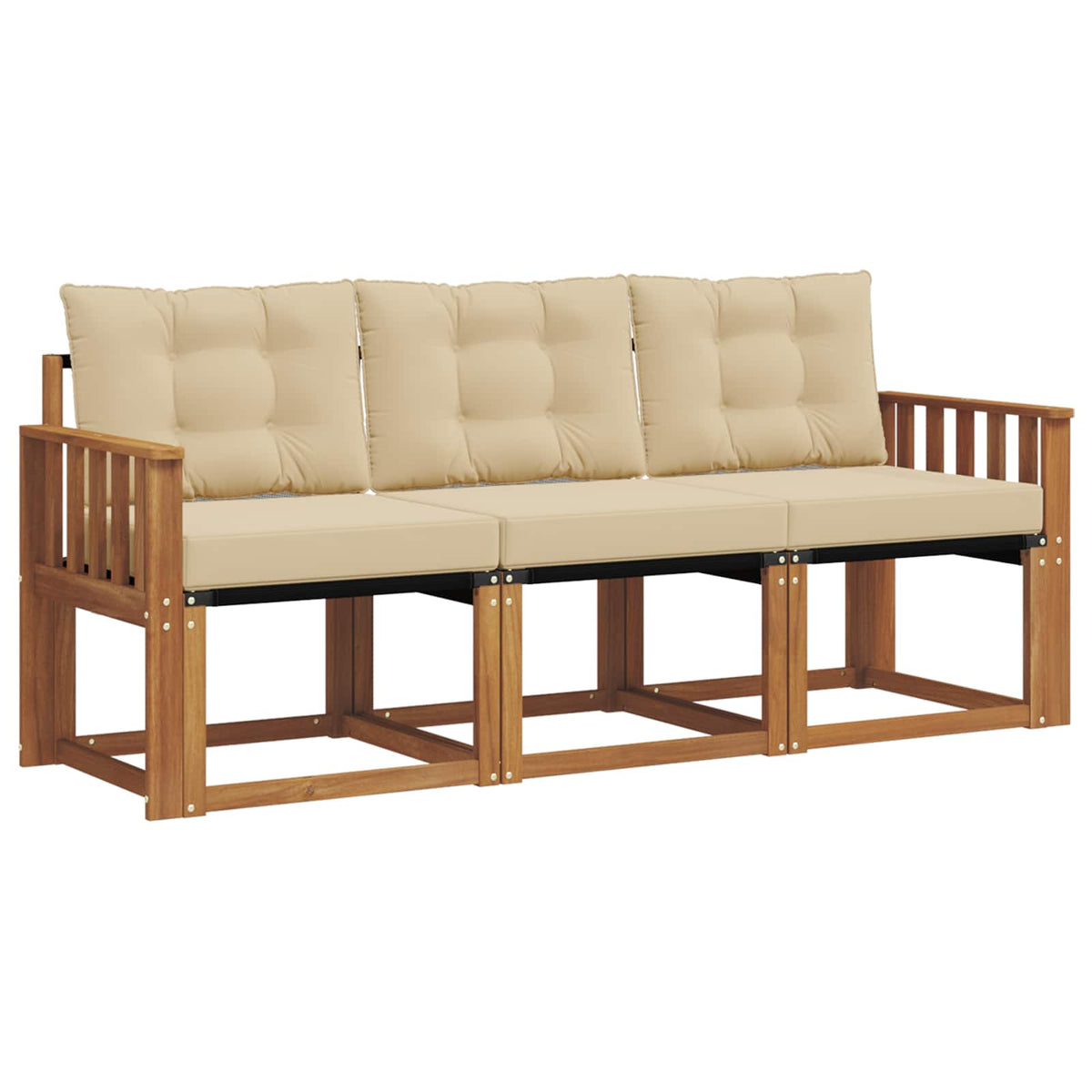 Udendørs sofagruppe 3 stk. Naturlig og Beige