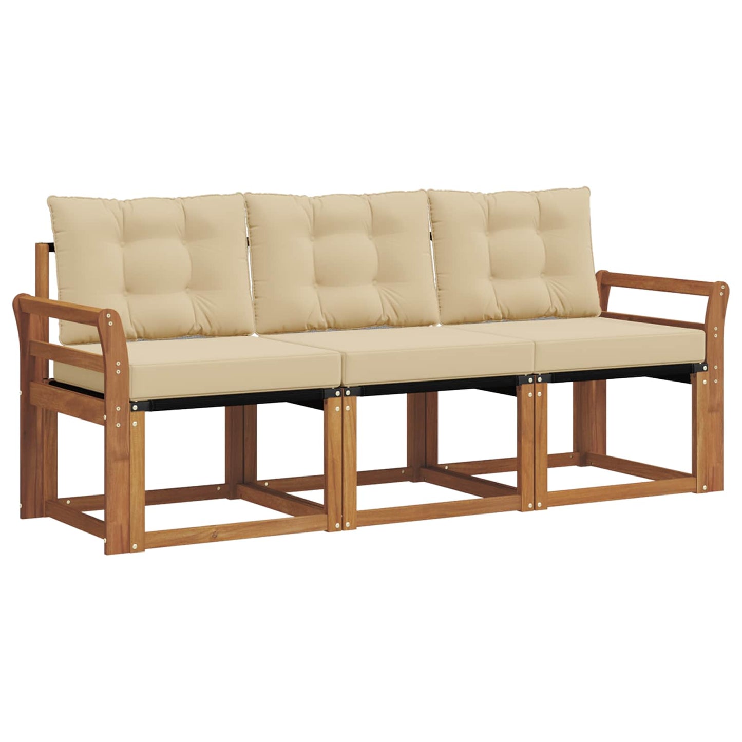 Udendørs sofagruppe 3 stk. Naturlig og Beige