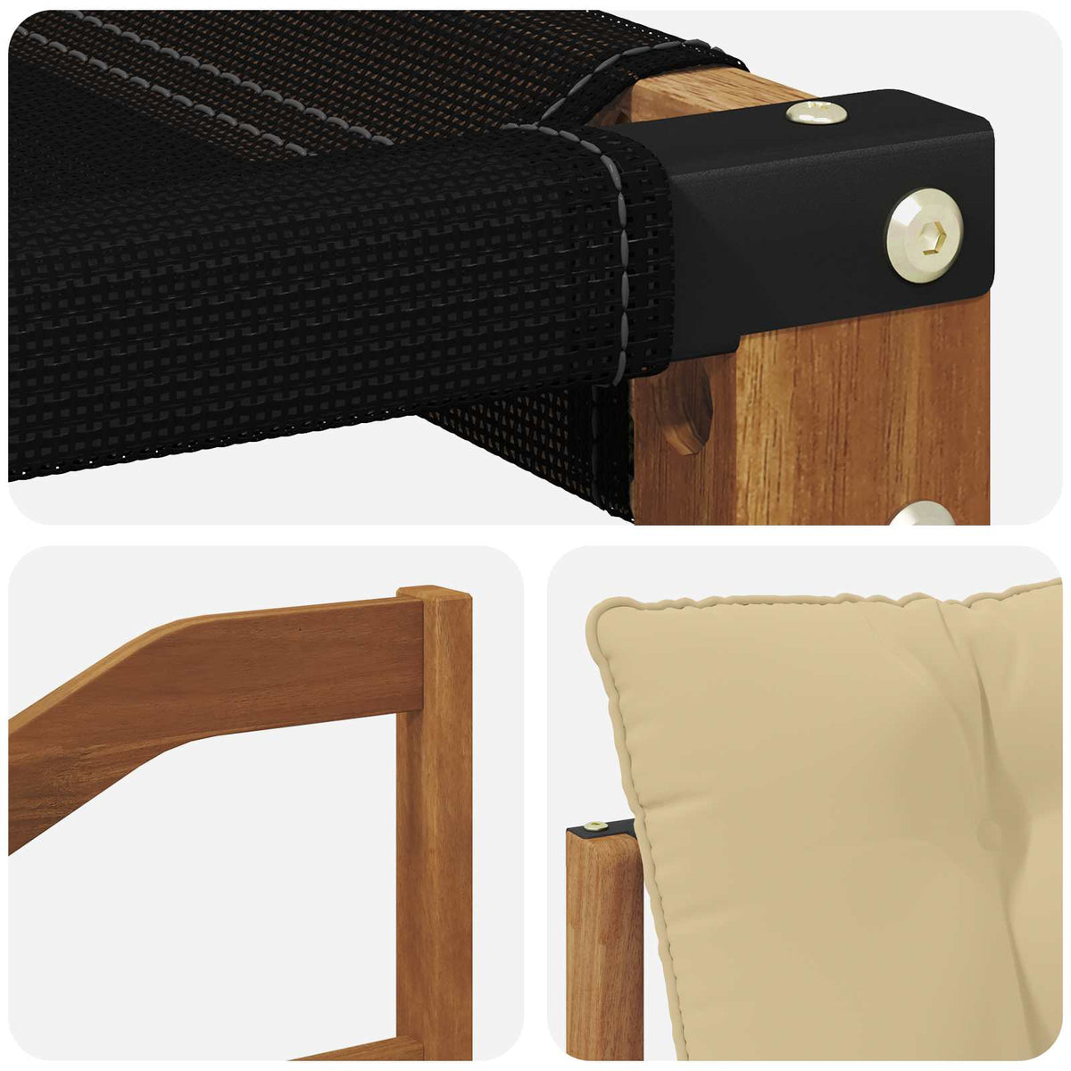 Udendørs sofagruppe 3 stk. Naturlig og Beige
