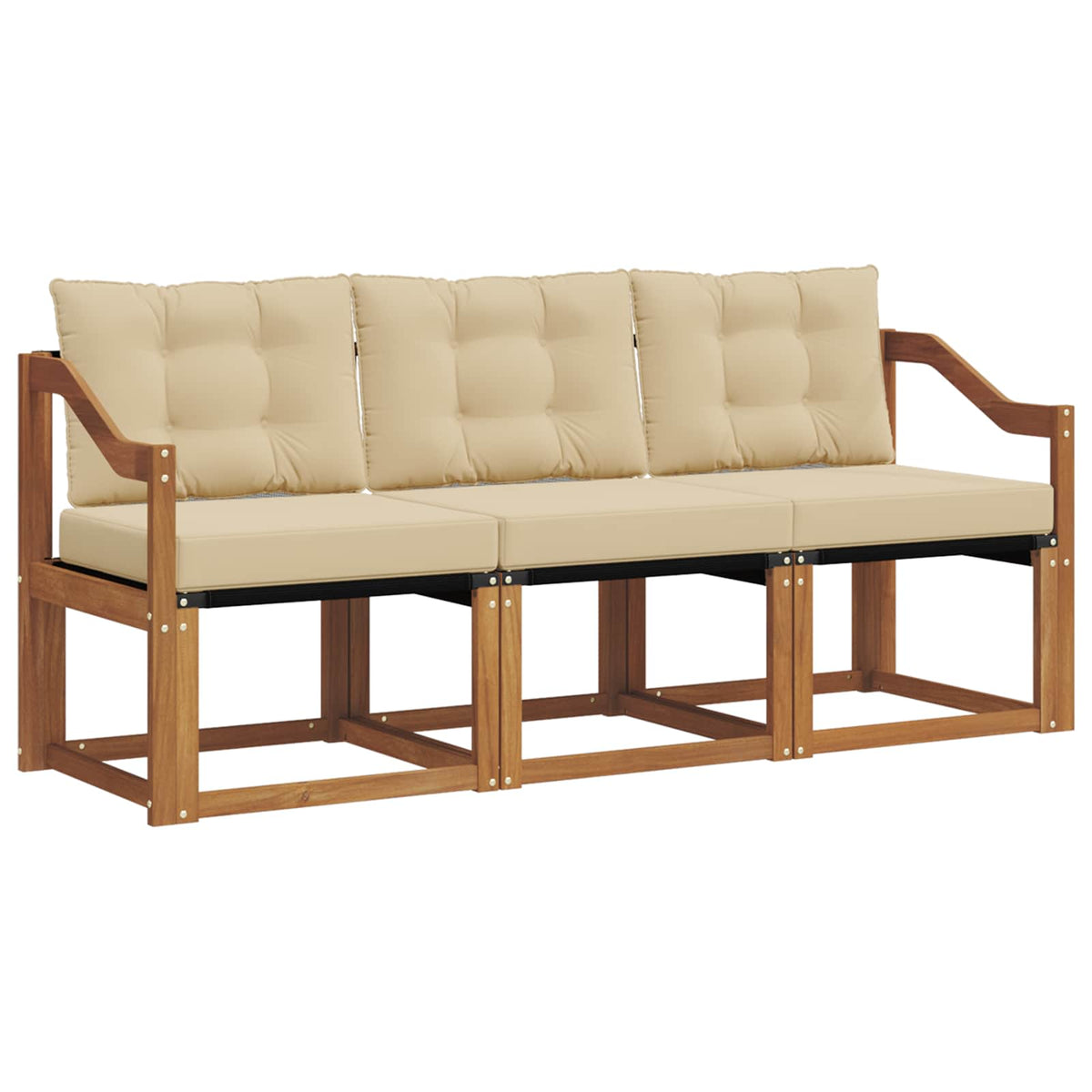 Udendørs sofagruppe 3 stk. Naturlig og Beige