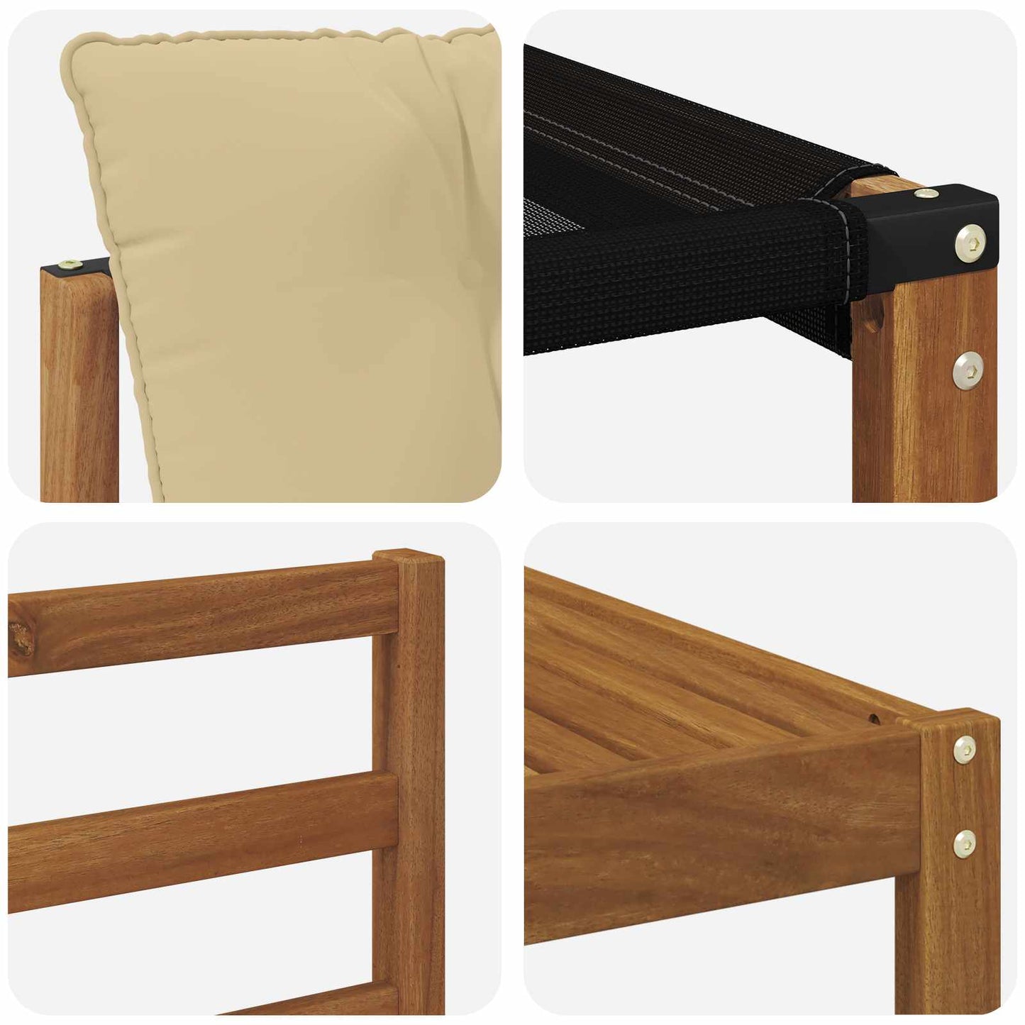 Udendørs sofagruppe 9 stk. Naturlig og Beige