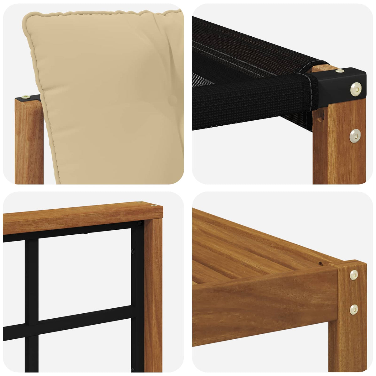 Udendørs sofagruppe 9 stk. Naturlig og Beige