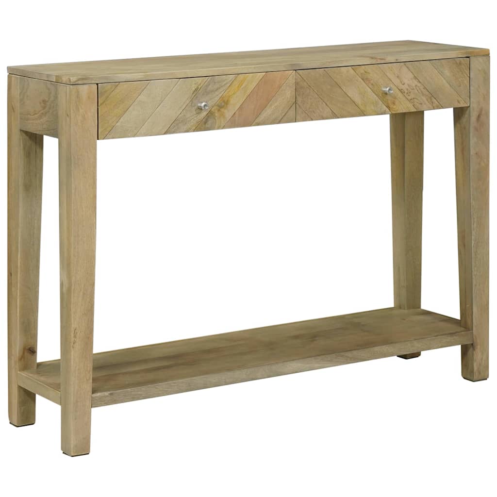 Konsolbord Naturlig grå 110 x 30 x 80 cm Massivt mangotræ