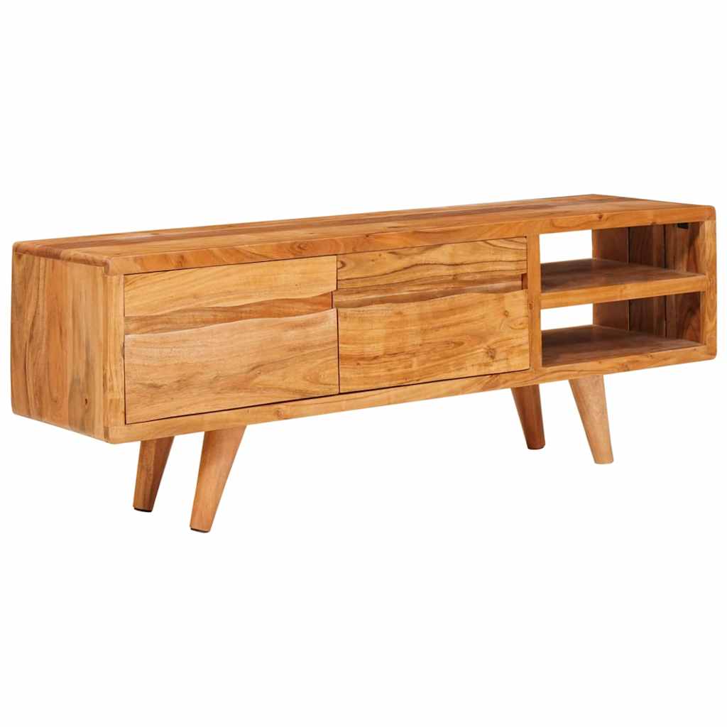 TV-skab med hylde Brun 110 x 30 x 40 cm Massivt Akacietræ