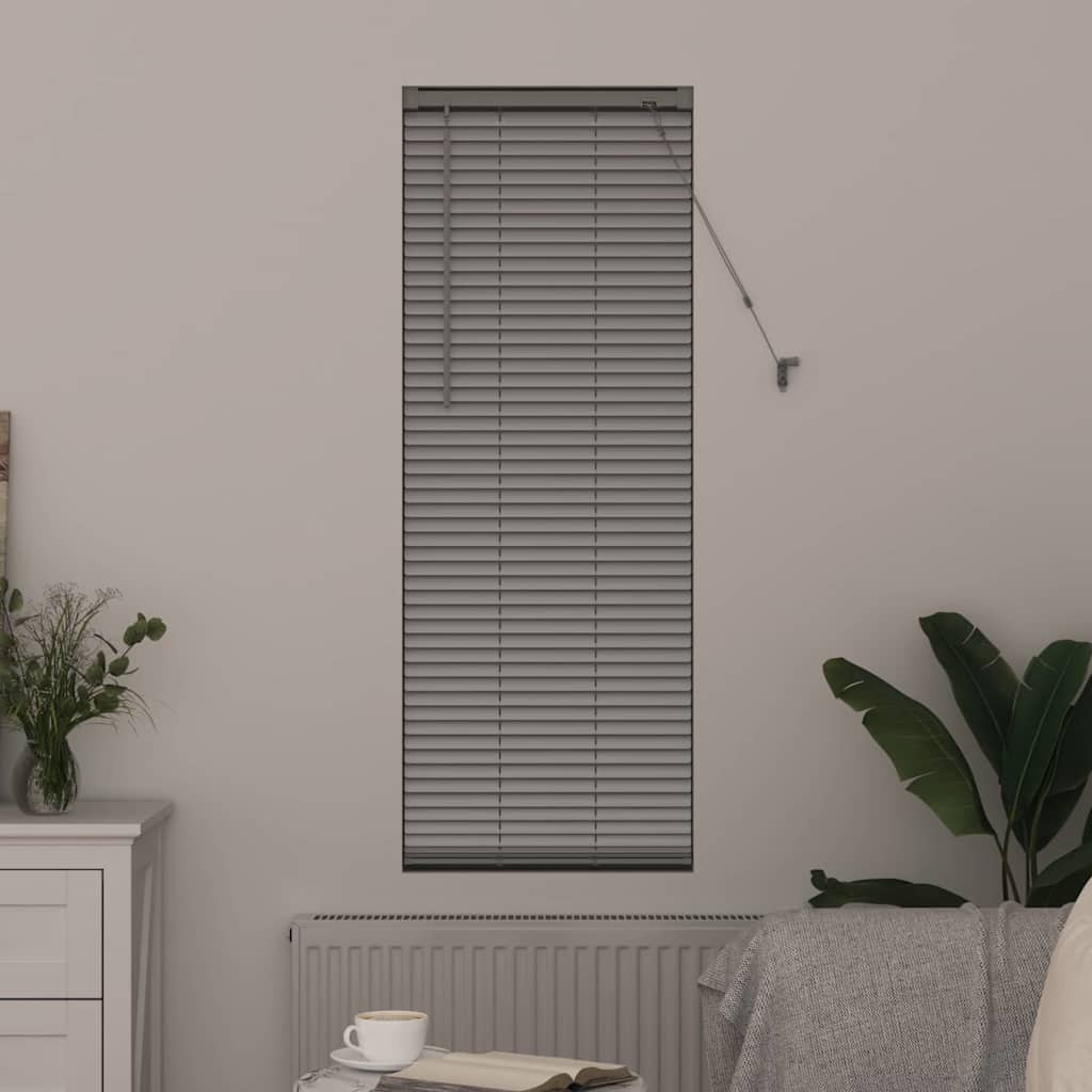 Persienner Sølv 130 x 45 cm 25 mm Aluminium