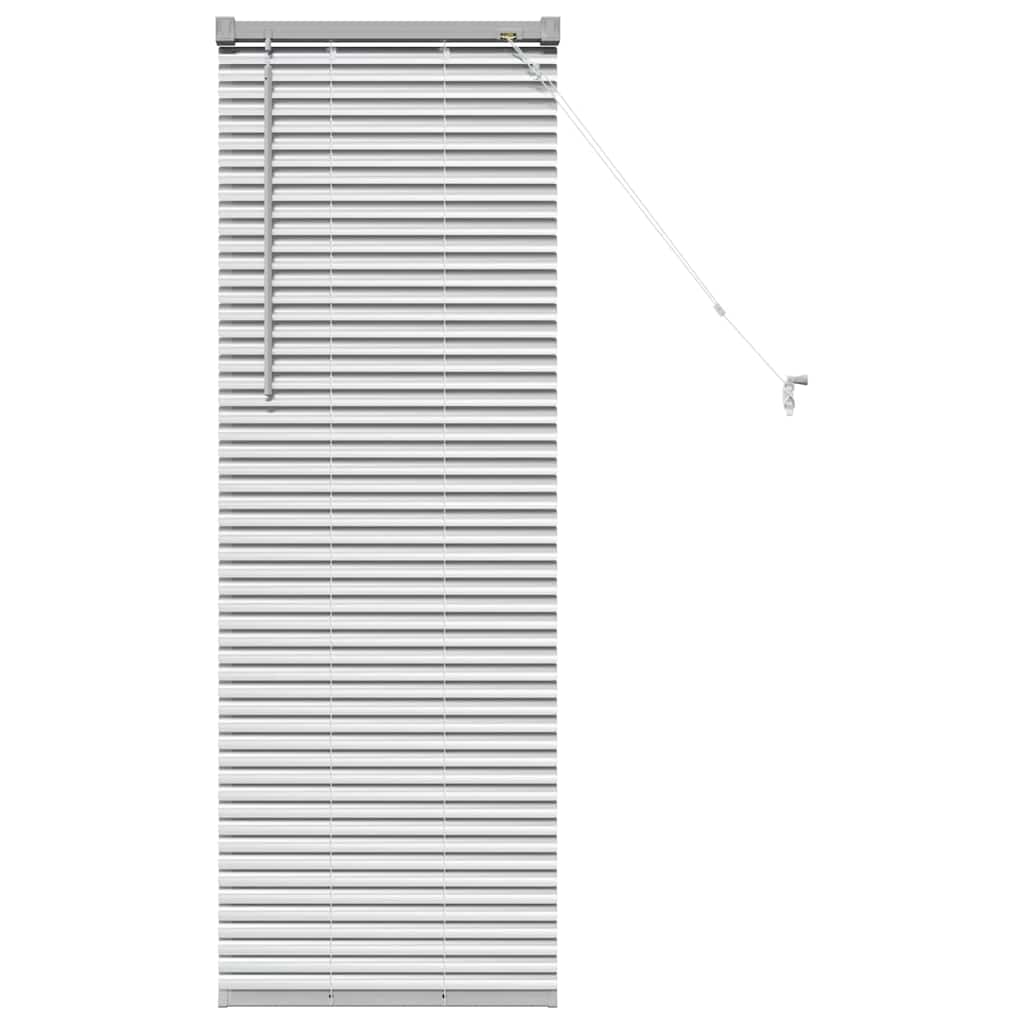 Persienner Sølv 130 x 45 cm 25 mm Aluminium