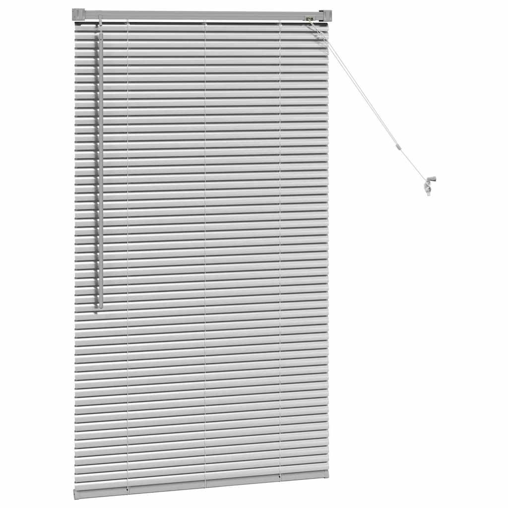 Persienner Sølv 130 x 75 cm 25 mm Aluminium