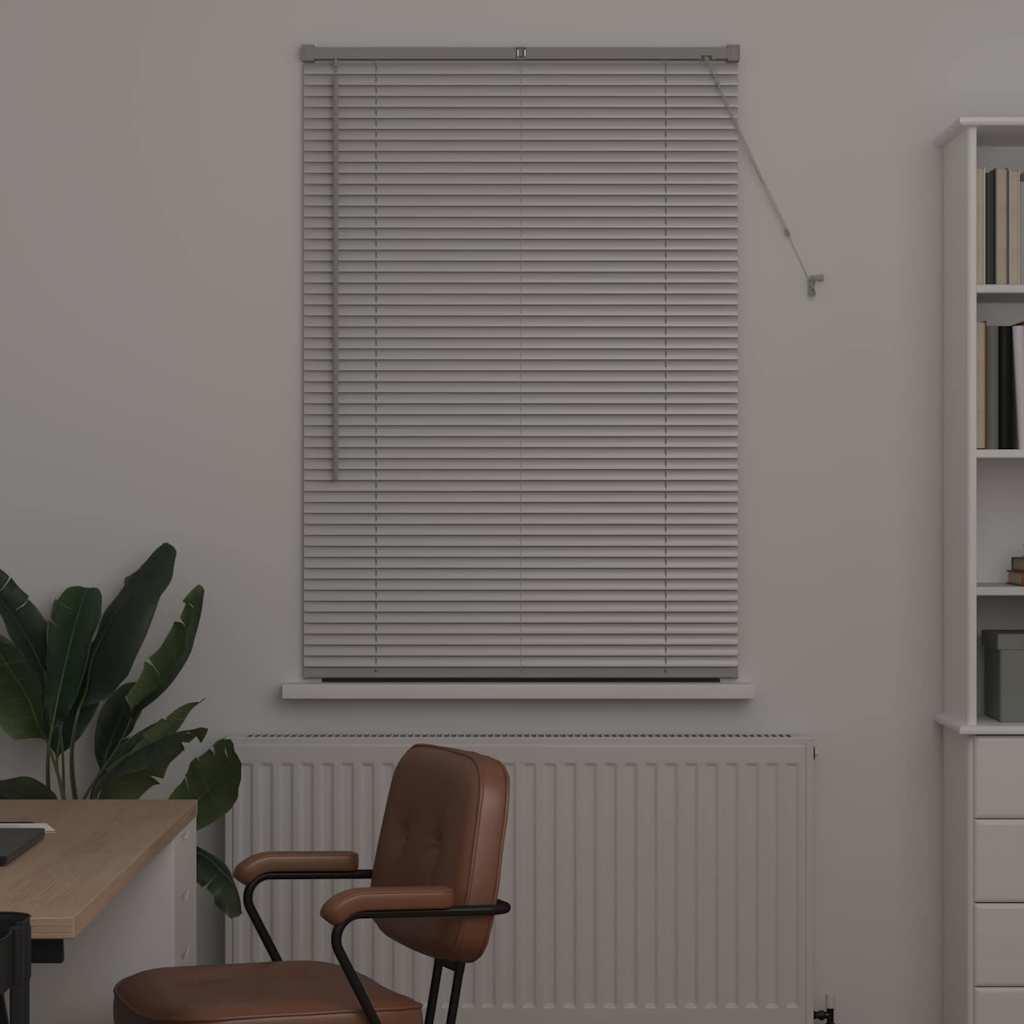 Persienner Sølv 130 x 85 cm 25 mm Aluminium